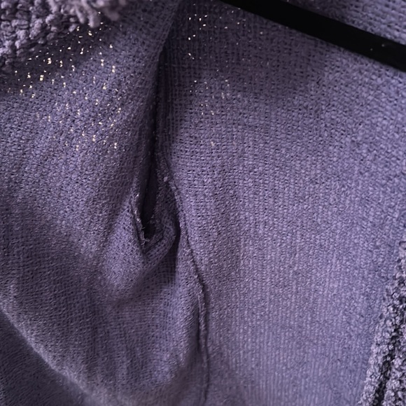 Vintage Nathan Road Boucle long sleeve purple sweater with removable tie - Picture 5 of 8